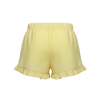 J.o Milano Shorts Gialli In Lino Per Neonata 674C5