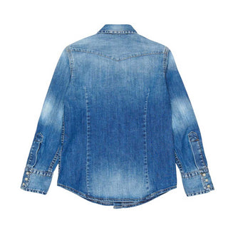 Dsquared2 Camicia In Denim Con Logo DQ2887-D0AFP-DQ01