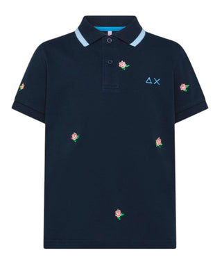 Sun68 Polo A Maniche Corte A35328 Con Ricami