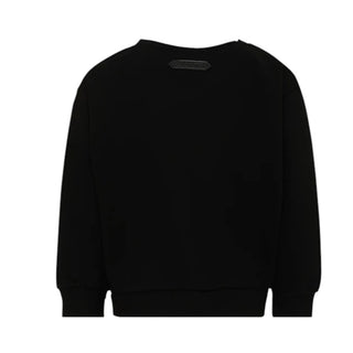 Lanvin Felpa Girocollo Nera Con Logo N30402/09B Per Bambina
