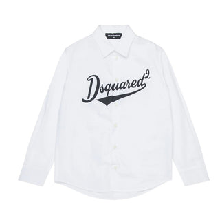 Dsquared2 Camicia Bianca In Popeline Con Logo DQ3225-D007D-DQ100