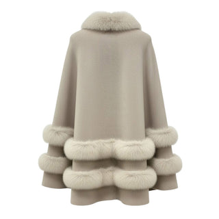 Regina Mantella In Lana e Cashmere 11031 Con Inserti in Pelliccia