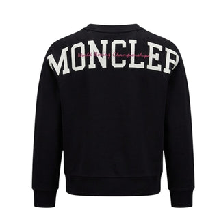 Moncler Felpa Girocollo Nera Con Logo I29548G00003 Per Bambina
