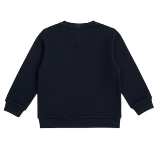 Fendi Felpa Blu In Cotone Con Logo BMH087-5V0