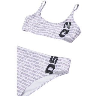 Dsquared2 Costume Due Pezzi Con Logo Per Bambina DQ3318-D0AGY-DQ100