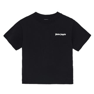 Palm Angels T-shirt Nera A Maniche Corte Con Logo PBAA003S26JER002/110