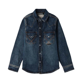 Roy Roger's Camicia in denim con logo RF128/00
