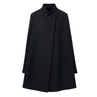 Annie P Cappotto monopetto nero in misto lana da donna DAFNE