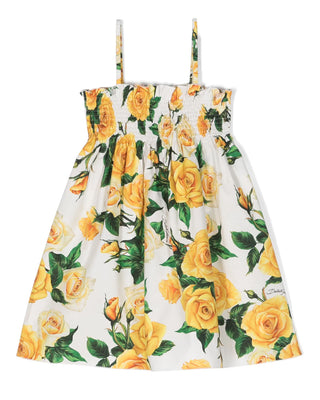 Dolce & Gabbana Abito Con Fantasia Floreale L52DA6-HS5QR In Cotone