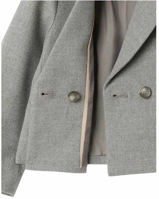 Il Gufo Giacca grigia in panno da bambina A24GB105W0003