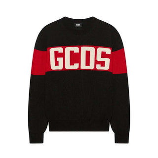 Gcds Maglia in misto lana con logo jacquard B2CM1505KI4