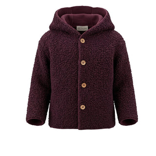 BLOOM Giacca In Pile Bordeaux Con Cappuccio 138903/1 Per Neonati