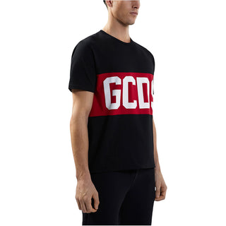 GCDS T-shirt Nera A Maniche Corte Con Logo Z0MLQC140J101/999R Unisex