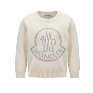 Moncler Maglia Avorio In Misto Lana E Cashmere Per Neonato I29519C00002