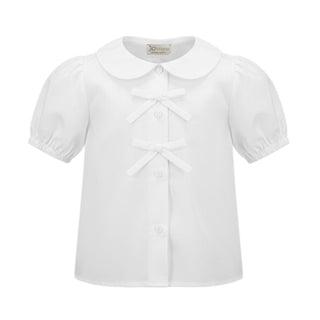 J.o Milano Camicia Bianca In Popeline Per Bambina 676D3J