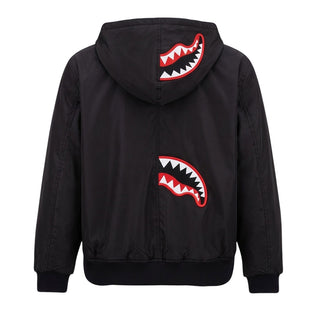 SPRAYGROUND Bomber Nero Con Cappuccio SPY1525 Per Bambino