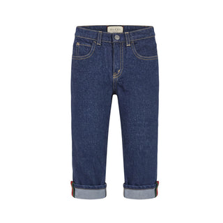 Gucci Jeans Gamba Dritta In Denim Blu 830721-XDDGN-4759 Per Neonato