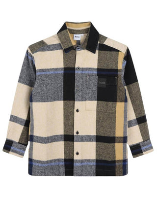 Hugo Boss Camicia in flanella a quadri da bambino J51129