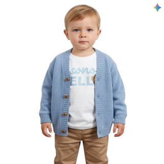J.o Milano Cardigan Azzurro In Misto Cashmere 2663Z3 Per Neonato