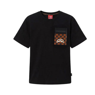 SPRAYGROUND T-shirt Nera Con Taschino SPY1494BLK Per Bambini