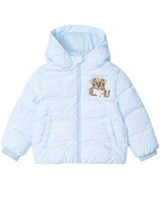 Dolce & Gabbana Giubbino celeste con cappuccio L1JB6D-ISMFZ