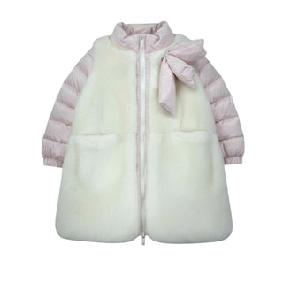 Simonetta Giubbino lungo con eco pelliccia e fiocco 1L2150