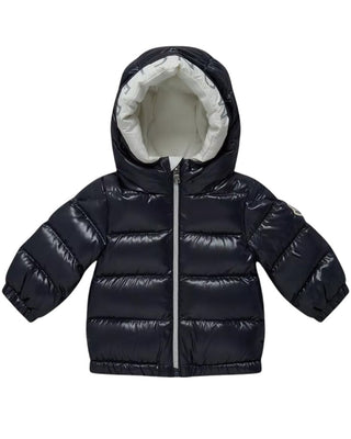 Moncler Giubbino blu Aslan trapuntato con cappuccio I29511A00015