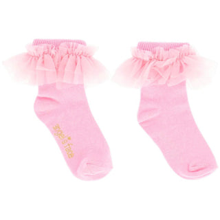 Angel's Face Calzini Con Volant FRILLY PINK In Tulle Rosa