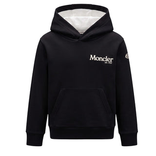 Moncler Felpa Nera Con Cappuccio L29548G00006-999 Per Bambini