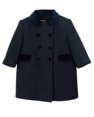 Paio Crippa Cappotto inglesino in lana da neonata HR001