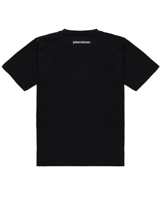 SPRAYGROUND T-shirt nera in jersey con logo SPY1328BLK