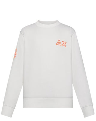 Sun68 Felpa Logata F35315 In Misto Cotone