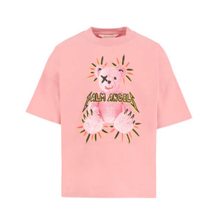 Palm Angels T-shirt rosa a maniche corte con Bear Punk PGAA001F25JER002303B
