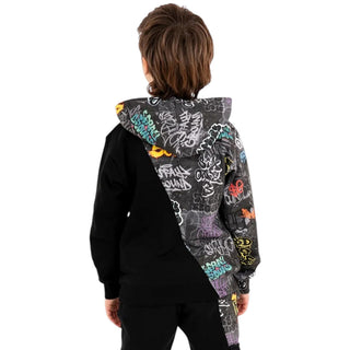 SPRAYGROUND Felpa Nera Con Cappuccio SPY1544G Per Bambino