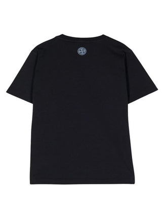 Stone Island T-shirt girocollo con logo frontale 801621073