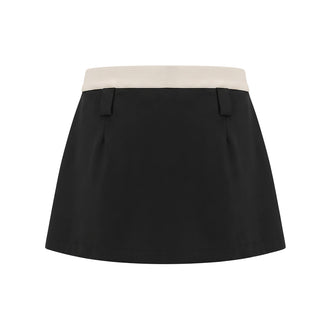 MSGM Gonna Nera Con Logo F6MSJGSK101/110 Per Bambina