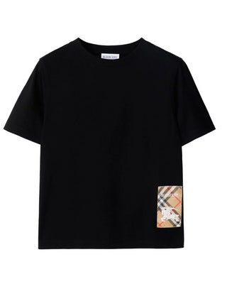 Burberry T-shirt con applicazione Check 8096554