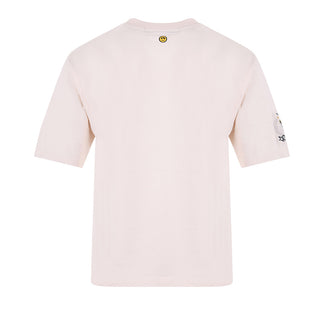 Barrow T-shirt avorio a maniche corte con stampa F5BWUATH076