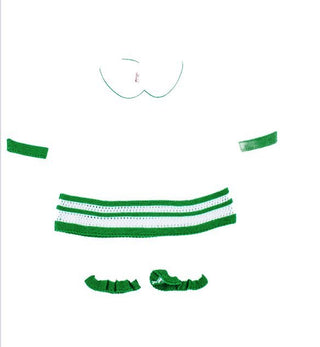 Zweiteiliger Playsuit 0072 mit Knöpfen auf der Rückseite