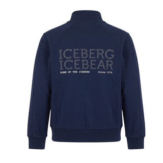 Iceberg Felpa Blu Con Zip In Cotone MFICE7310J-V5 Per Bambino