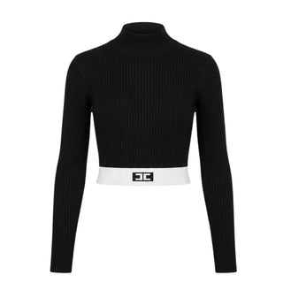 Elisabetta Franchi Maglia Cropped A Costine Per Bambina EFMA173.C