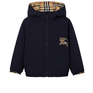 Burberry Giubbino Antivento Reversibile Con Cappuccio 8121187 Per Neonati