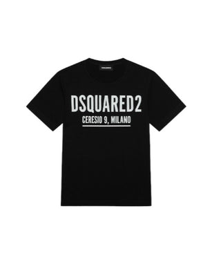 Dsquared2 T-shirt girocollo con logo frontale DQ0728-D002F