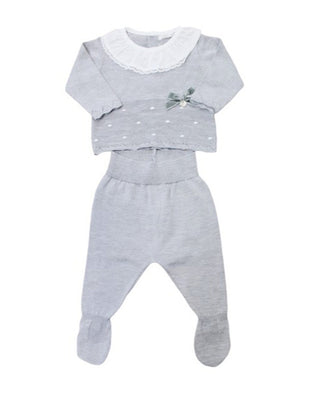 Doctor Kids Two Piece Romper dk196 With Ruffled Neck
