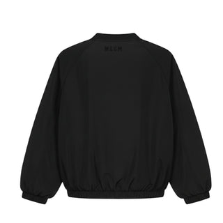 Msgm Giubbino Antivento Nero Da Bambina S4MSJGBO143