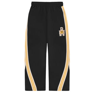 Barrow Pantaloni neri in nylon con Smile F5BKJUPA093