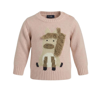Il Gufo Maglia Girocollo In Lana Con Cavallino A22MA403EM220 Per Neonati