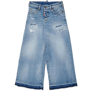 Dsquared2 Jeans a vita media in denim blu chiaro DQ0383-D0A7K