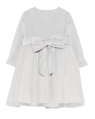 Amaya Abito elegante grigio con applicazioni 564410