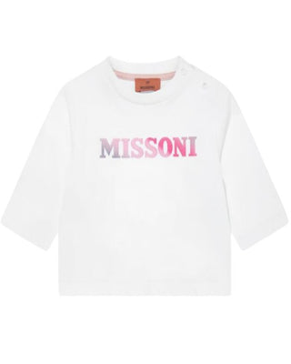 Missoni T-shirt a maniche lunghe con logo glitter MV8000-Z0082